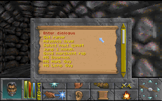 The menu also has some options not in the final version.