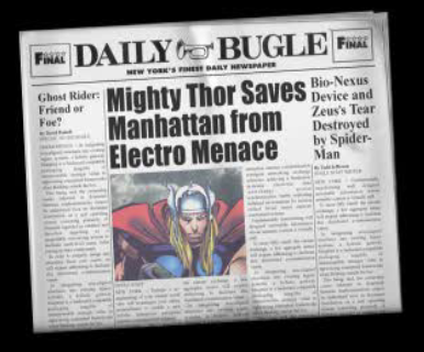 Spider-Man 2 Enter Electro Thor Newspaper 2.png