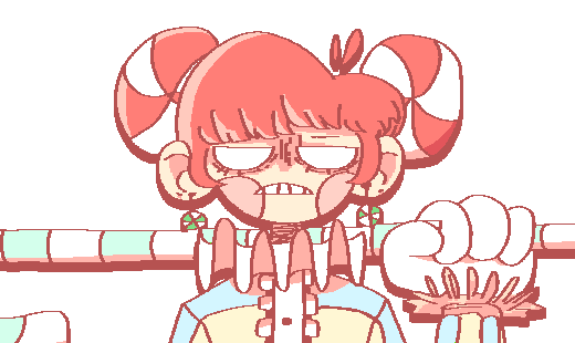 Her eyes are a separate sprite.