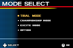 Hyper Sports 2002 Winter GBA Main Menu.png