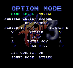 Final Fight 3 (USA) OptionMenu.png