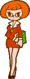 Mrs. Wilson, a smaller version of this sprite is seen on another mini-game