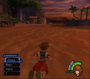 Kingdom Hearts-Seashore sunset.png