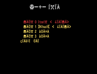 Debug Player Select screen.
