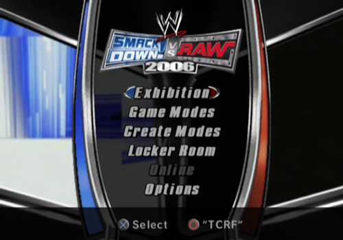 WWESVR2006PS2Menu.png